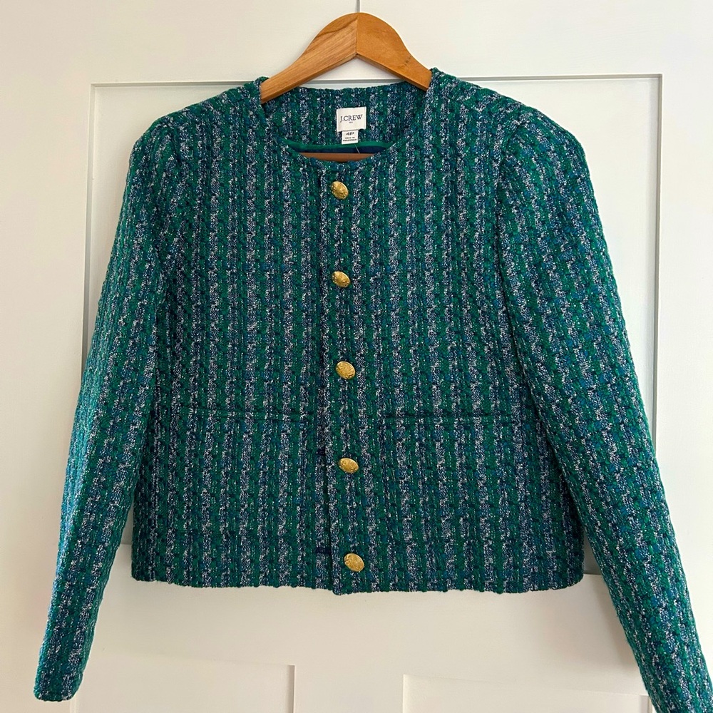 NWT J. Crew tweed blazer 4P